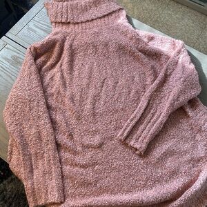 Faded Glory Soft Pink Cowl Neck Sweater